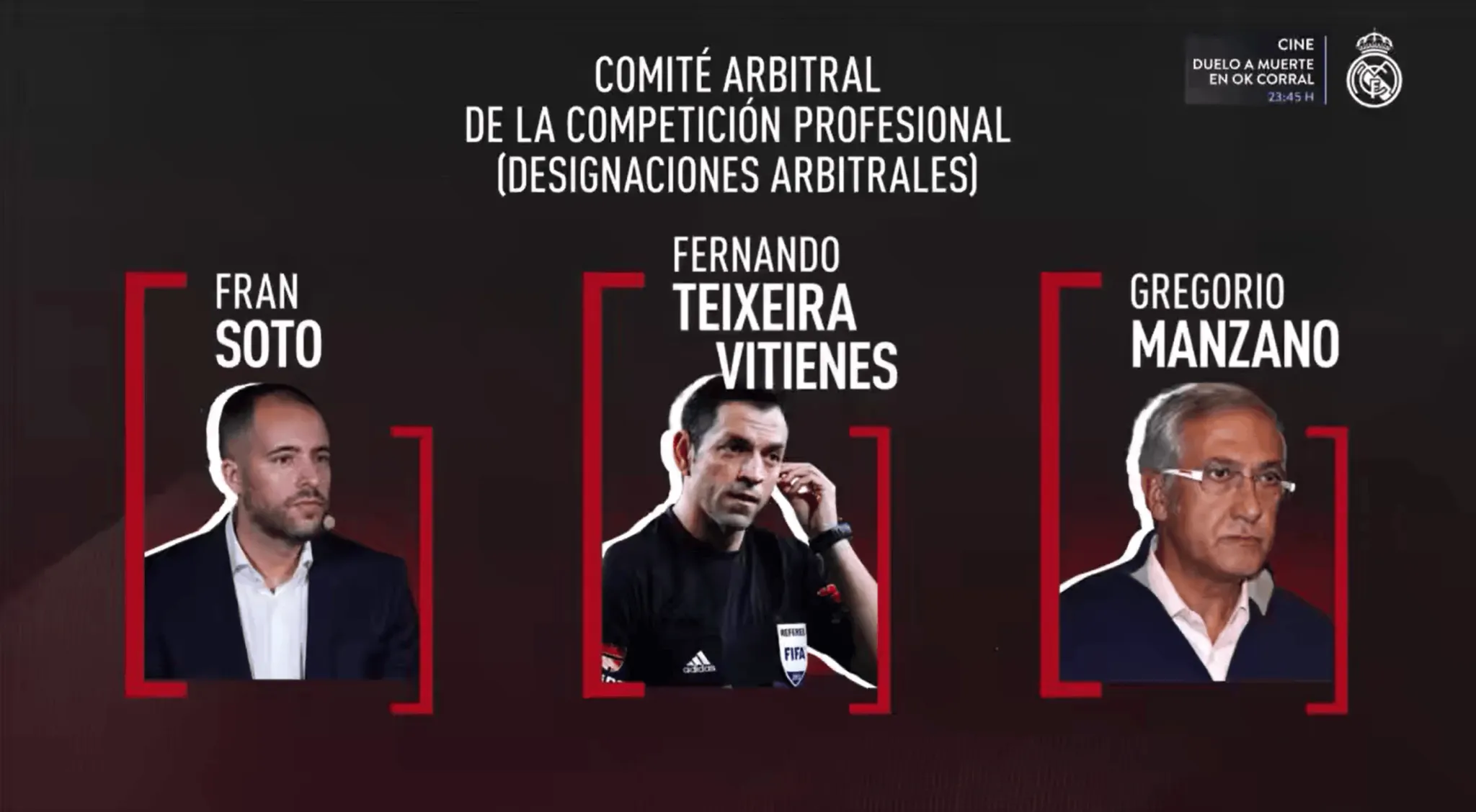 YY直播-皇马TV：西裁委指派裁判的3位负责人都有过对皇马的不利言行